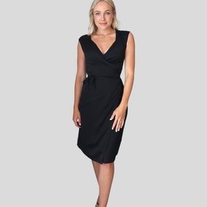 Plunge Black Wrap Dress